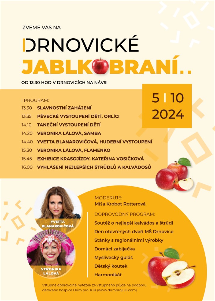Plakát k akci Drnovické jablkobraní
